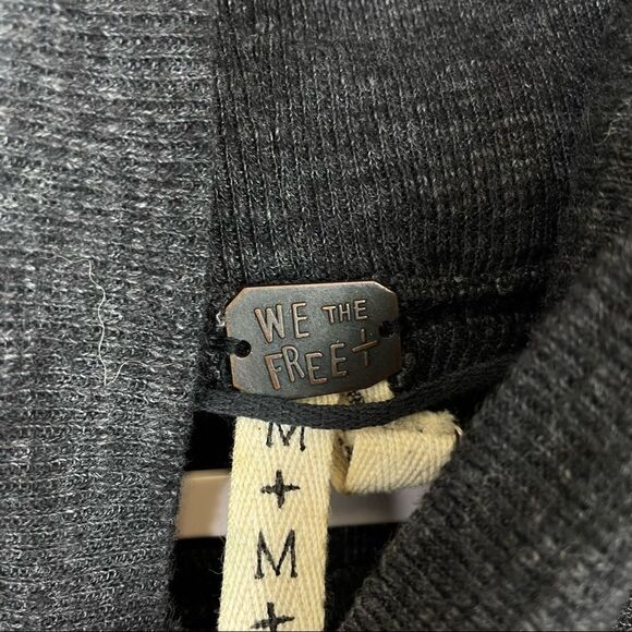 Free People Stone Cold Split Back Turtleneck Gray - Picture 10 of 16